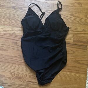 Black One-Piece Swimsuit